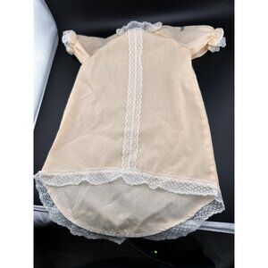 Cabbage Patch Kids Preemie Peach Gown C3 Dress Outfit Girl Vtg 1984 White Lace